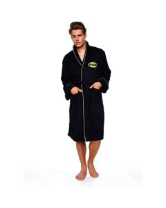 Batman Logo Bathrobe - Black and Yellow