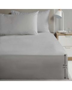NEW Percale 16” Fitted Sheet - Grey