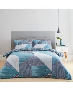 Catherine Lansfield Larsson Geo Duvet Cover Set - Teal