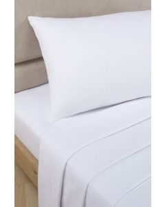 Percale Fitted Valance Sheets - White