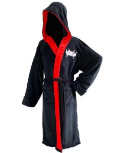 Space Invaders Hooded Bathrobe - Black/Red