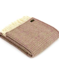All Wool Illusion Throw - Raspberry - 150x183cm